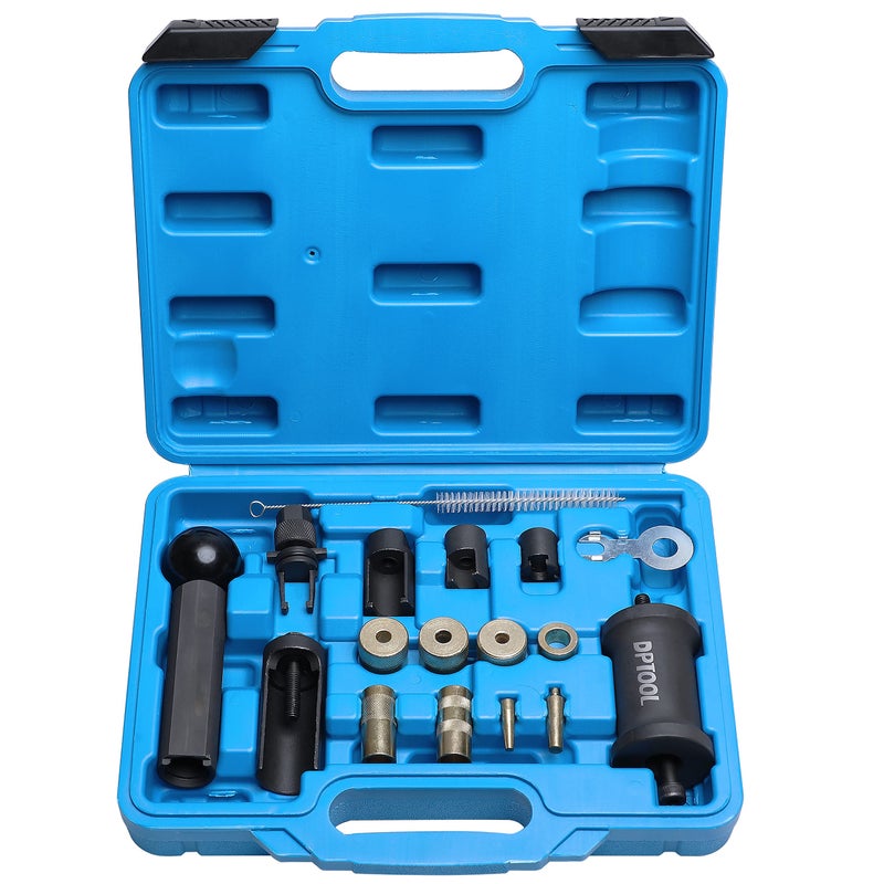DPTOOL T10133 Fuel Injector Puller Removal Set Injector Seal Installer Service Tool Kit Compatible with Audi VW 1.4 1.6 1.8 2.0 2.7 3.0 3.2 3.6 V6 4.2 V8 FSI Petrol - Image 1